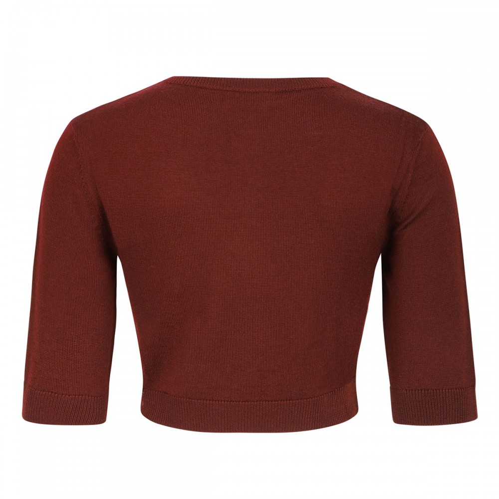 Cropped wool cardigan