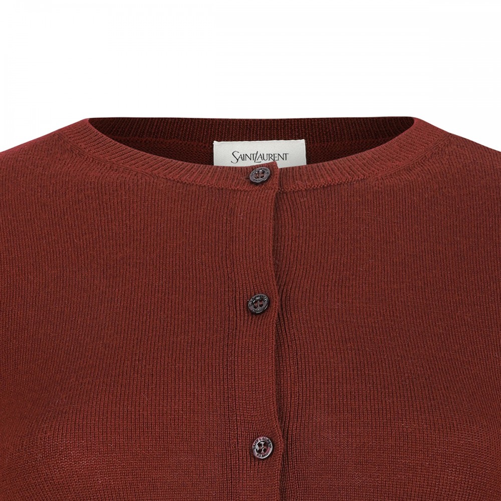 Cropped wool cardigan