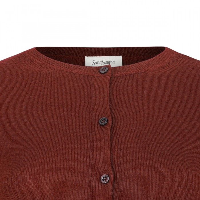 Cropped wool cardigan