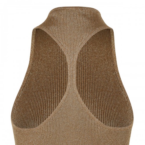 Lamé ribbed knit racerback... 2