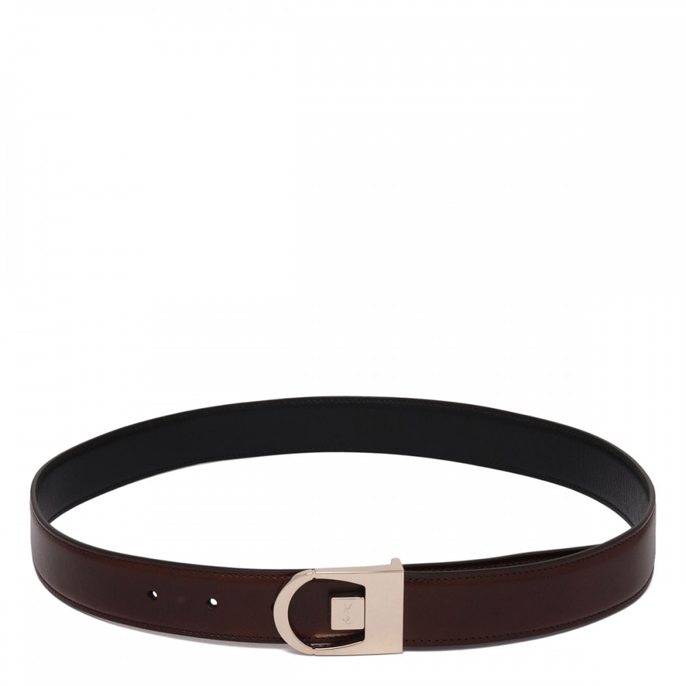 Reversible leather belt