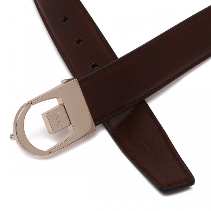 Reversible leather belt