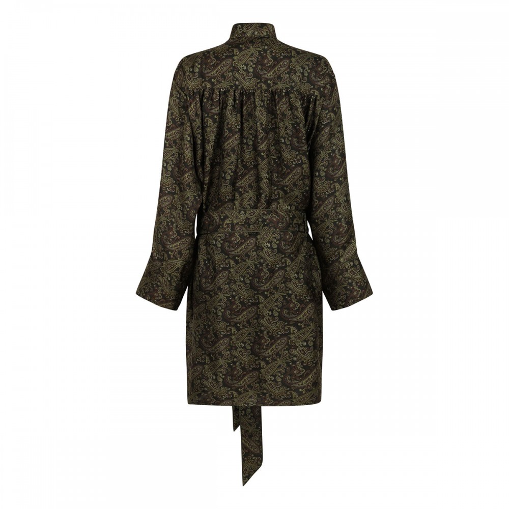 Paisley lavallière dress