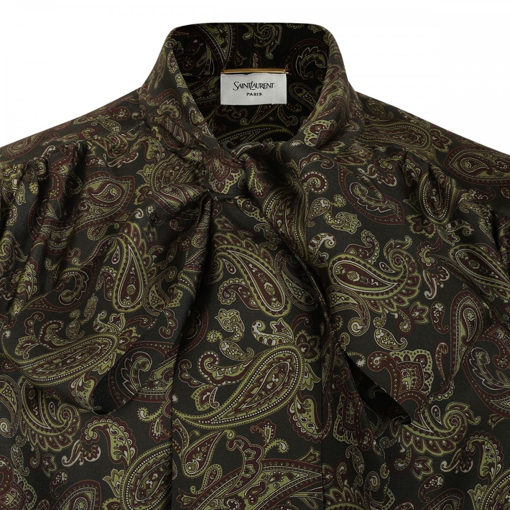 Paisley lavallière dress