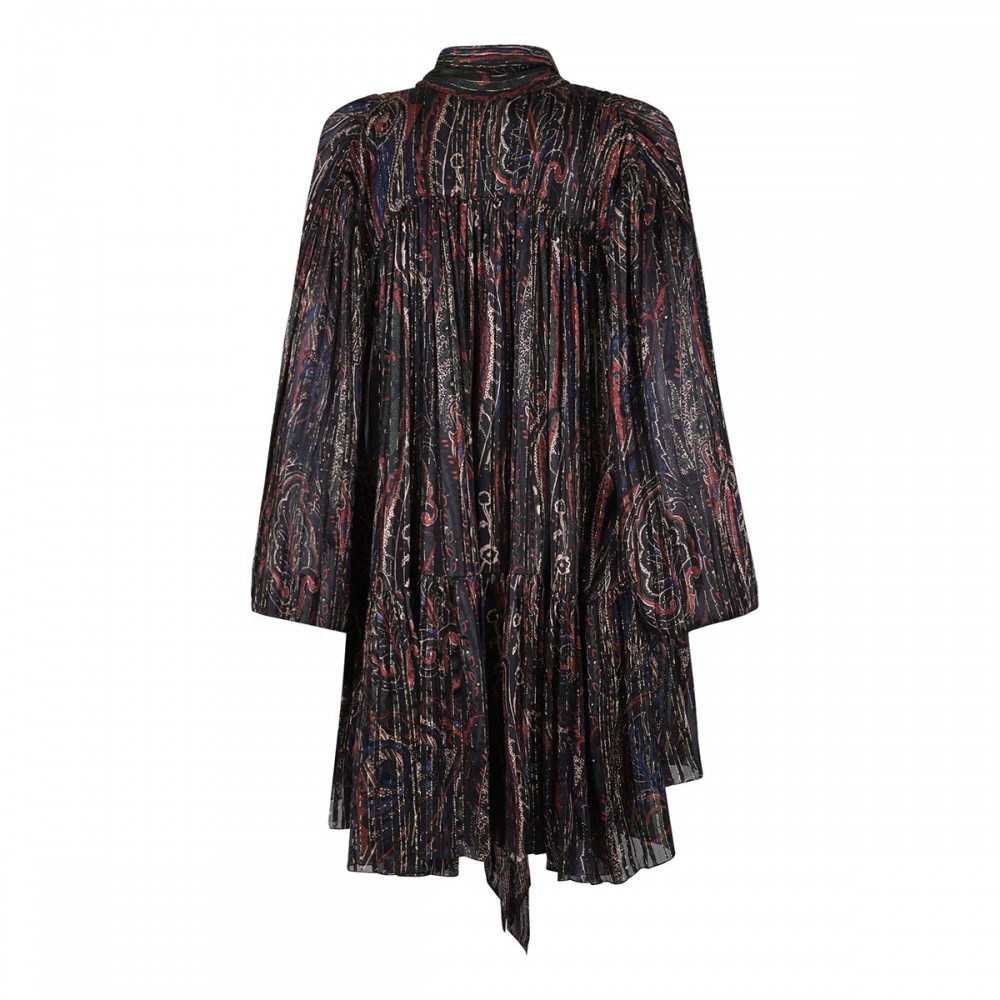 Paisley lavallière dress