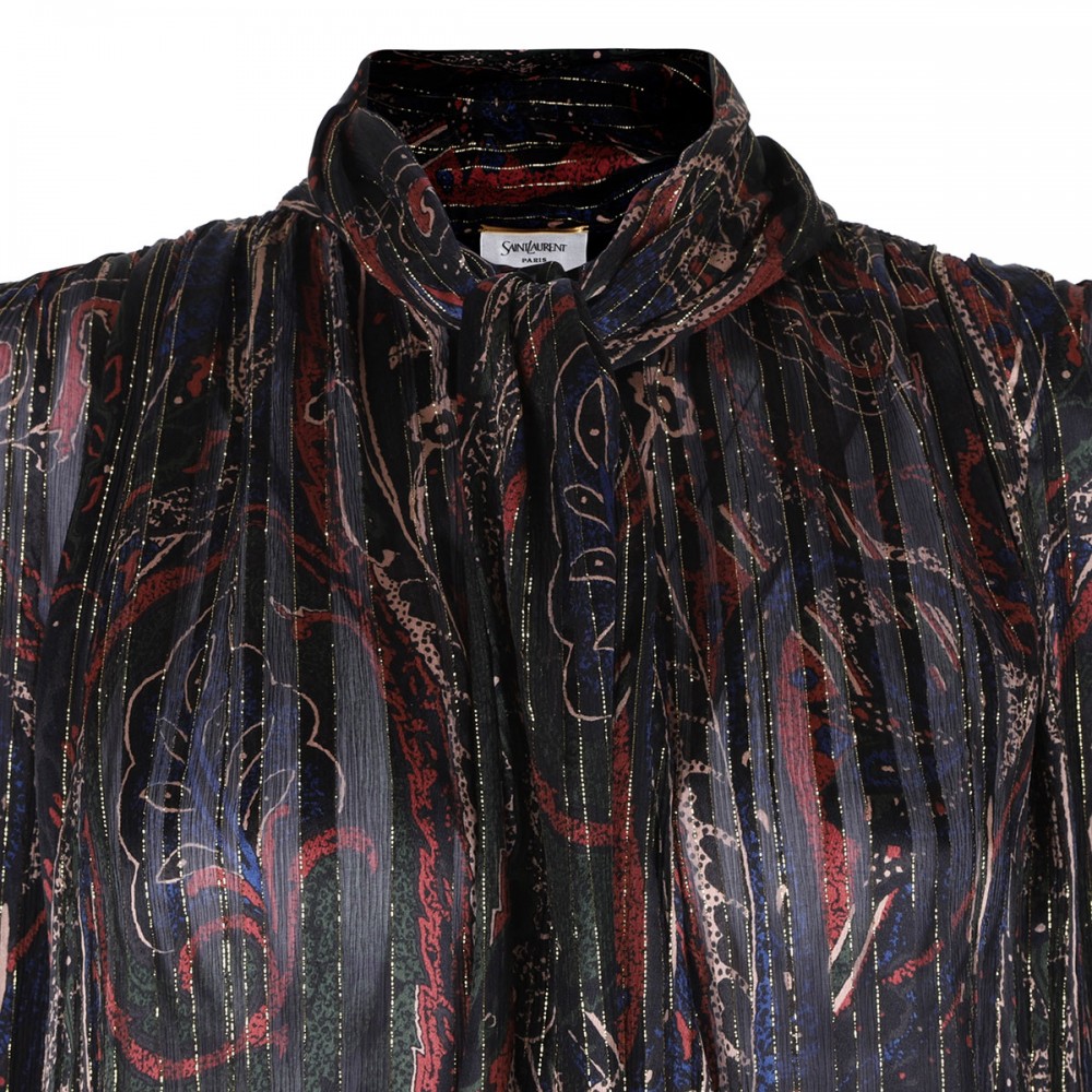 Paisley lavallière dress