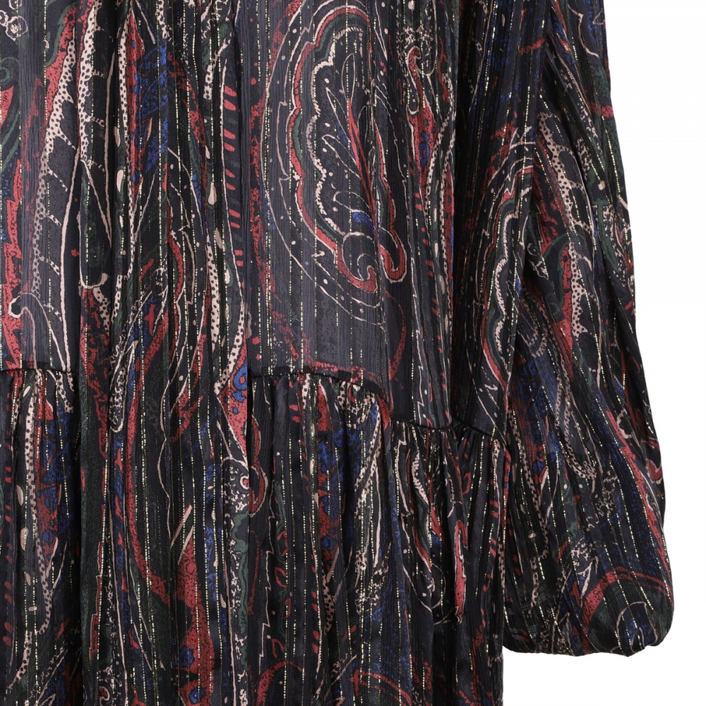 Paisley lavallière dress