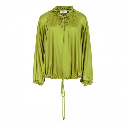 Green fluid viscose top
