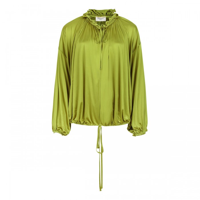 Green fluid viscose top
