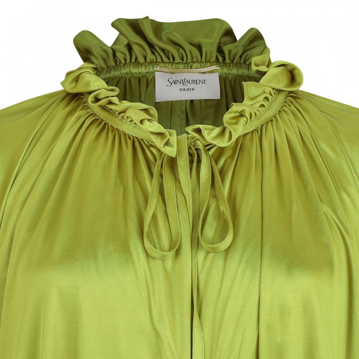 Green fluid viscose top