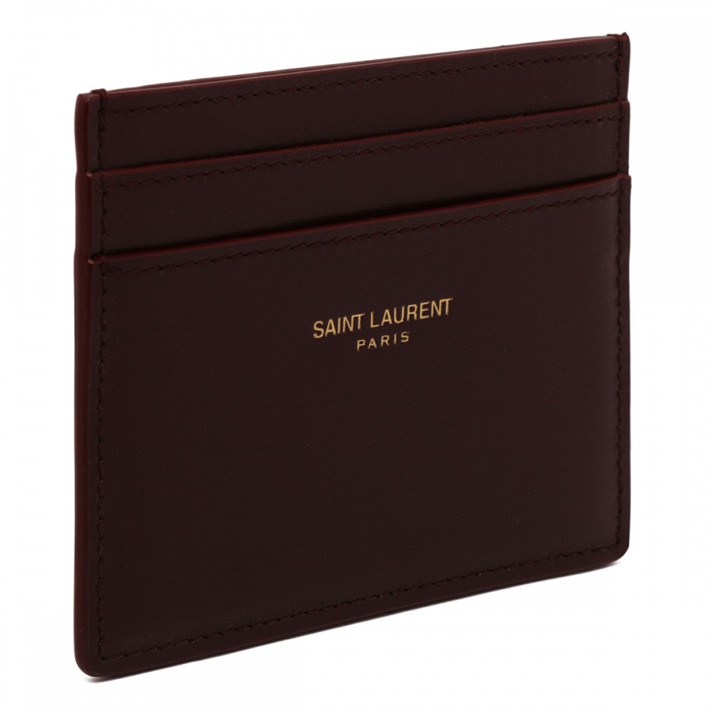 Logo leather card case