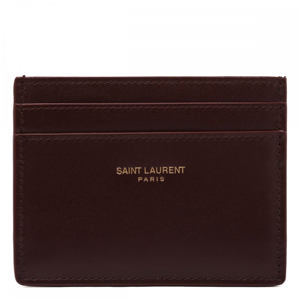 Logo leather card case