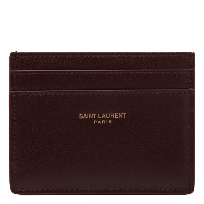 Logo leather card case