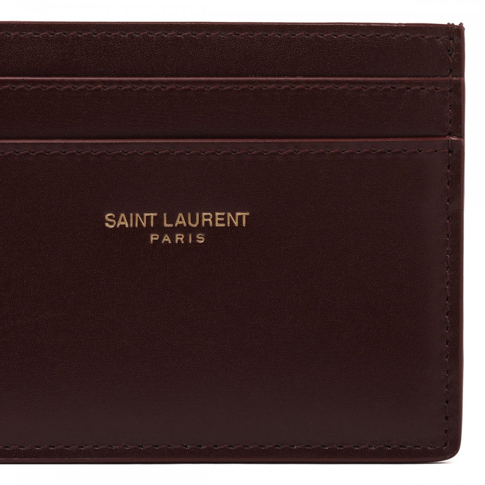 Logo leather card case