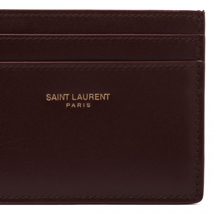 Logo leather card case