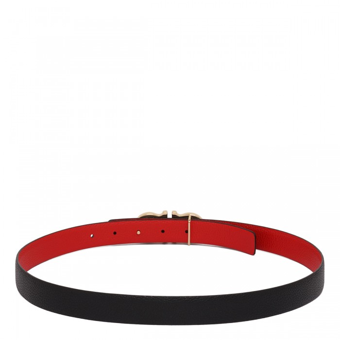 Gancini leather reversible belt