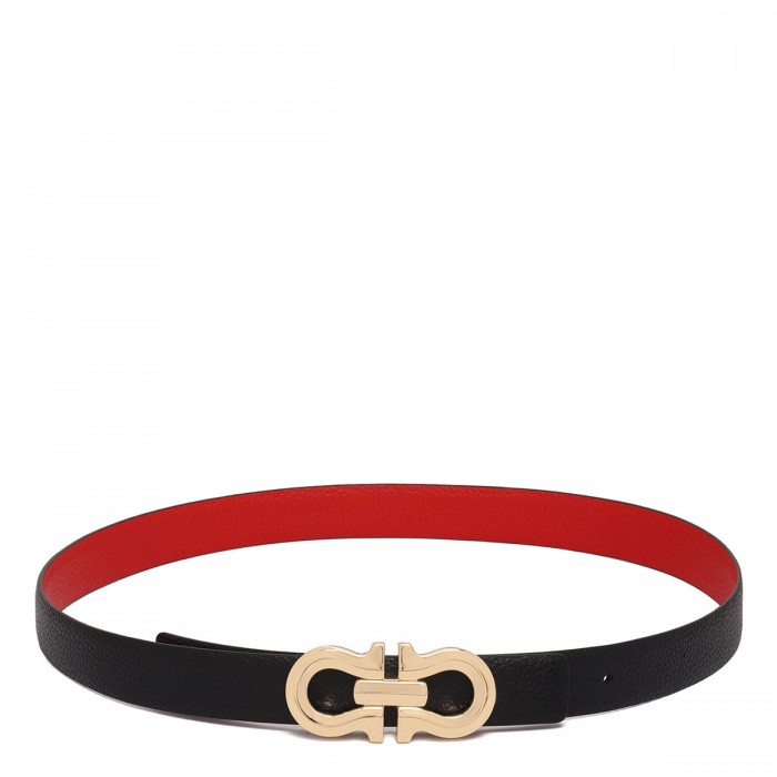 Gancini leather reversible belt