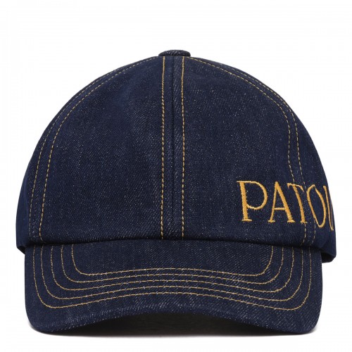 Logo denim baseball cap