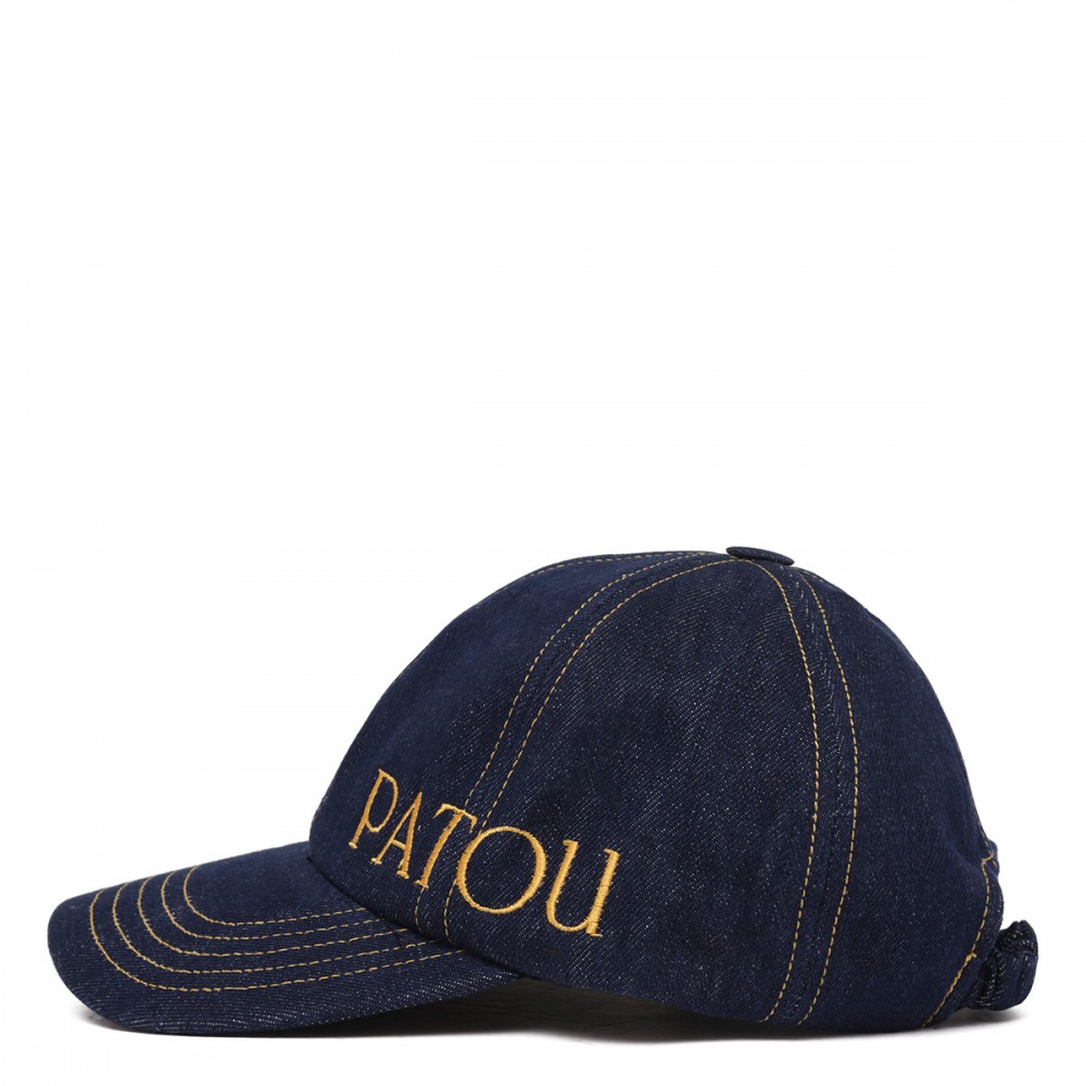 Logo denim baseball cap