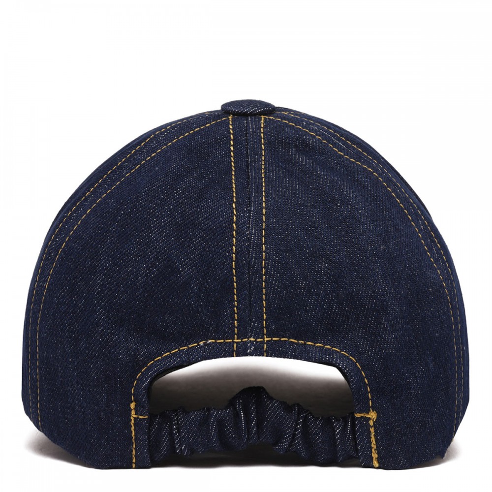 Logo denim baseball cap