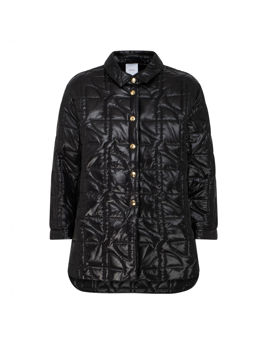 Black quilted overshirt