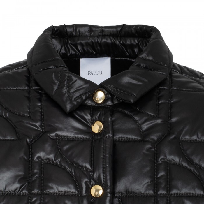 Black quilted overshirt