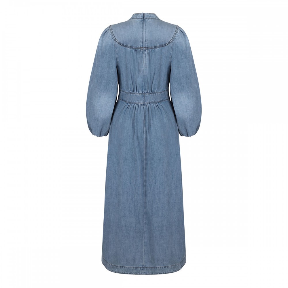 Lucky denim midi dress