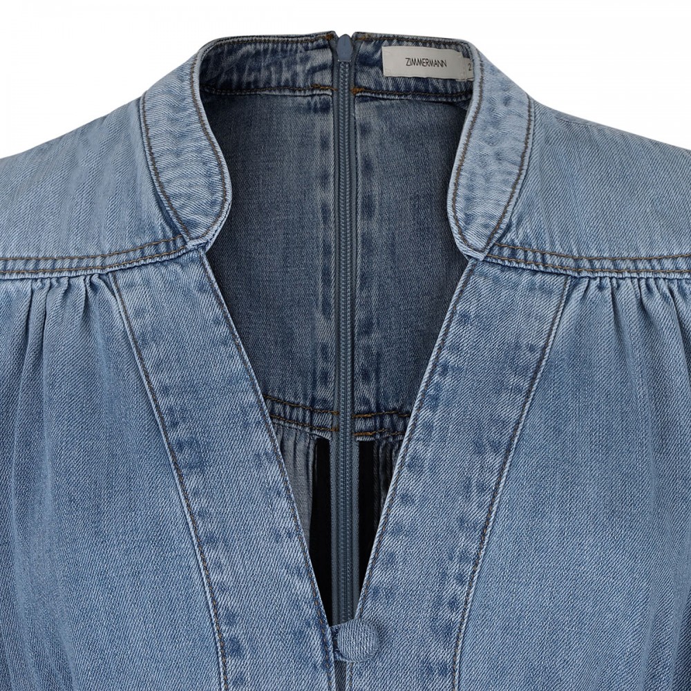 Lucky denim midi dress