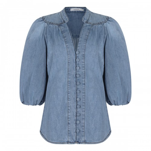Lucky denim blouse