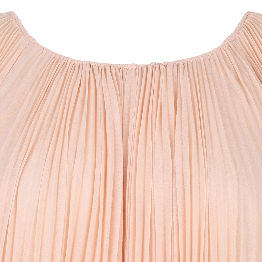 Illuminate pleated cape maxi dress