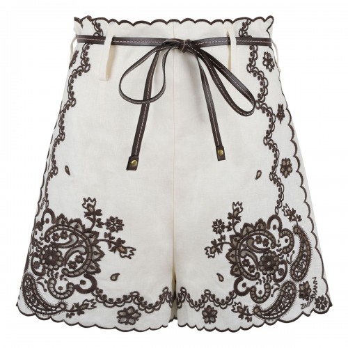 Ascension embroidered shorts