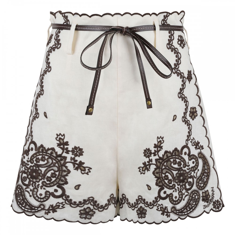 Ascension embroidered shorts