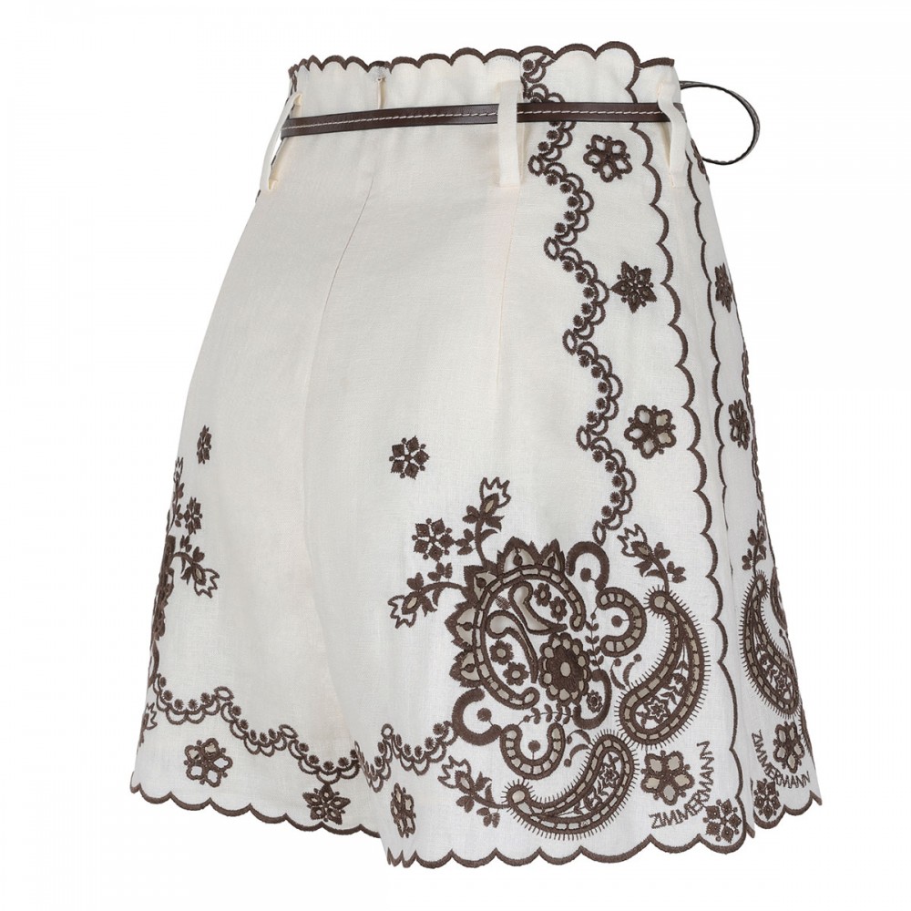 Ascension embroidered shorts