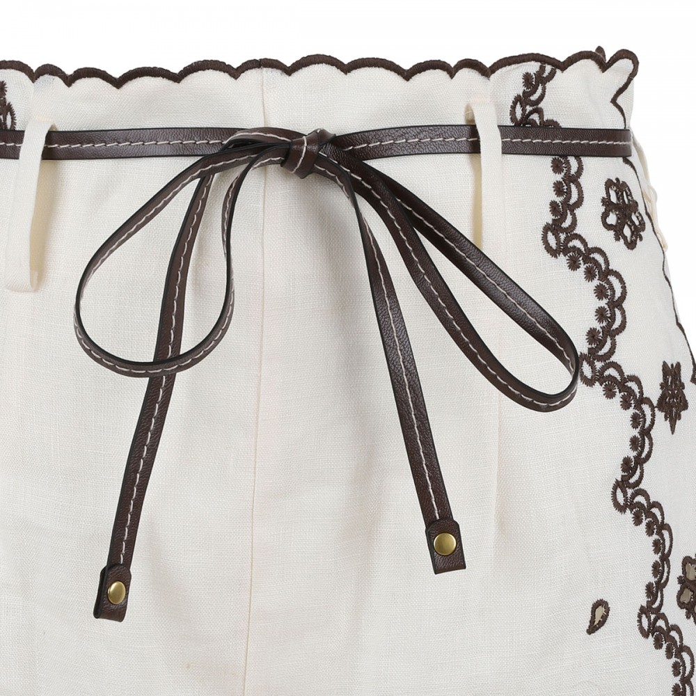 Ascension embroidered shorts