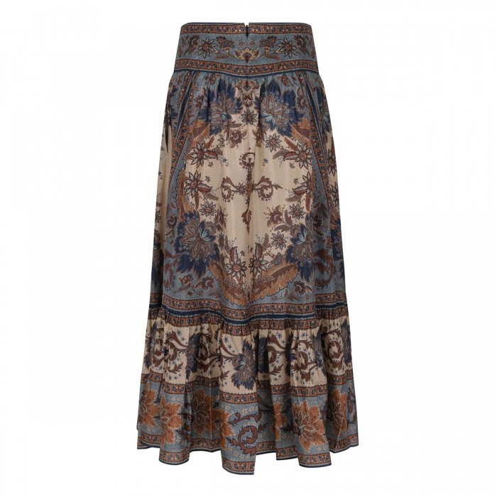 Ascension tiered midi skirt