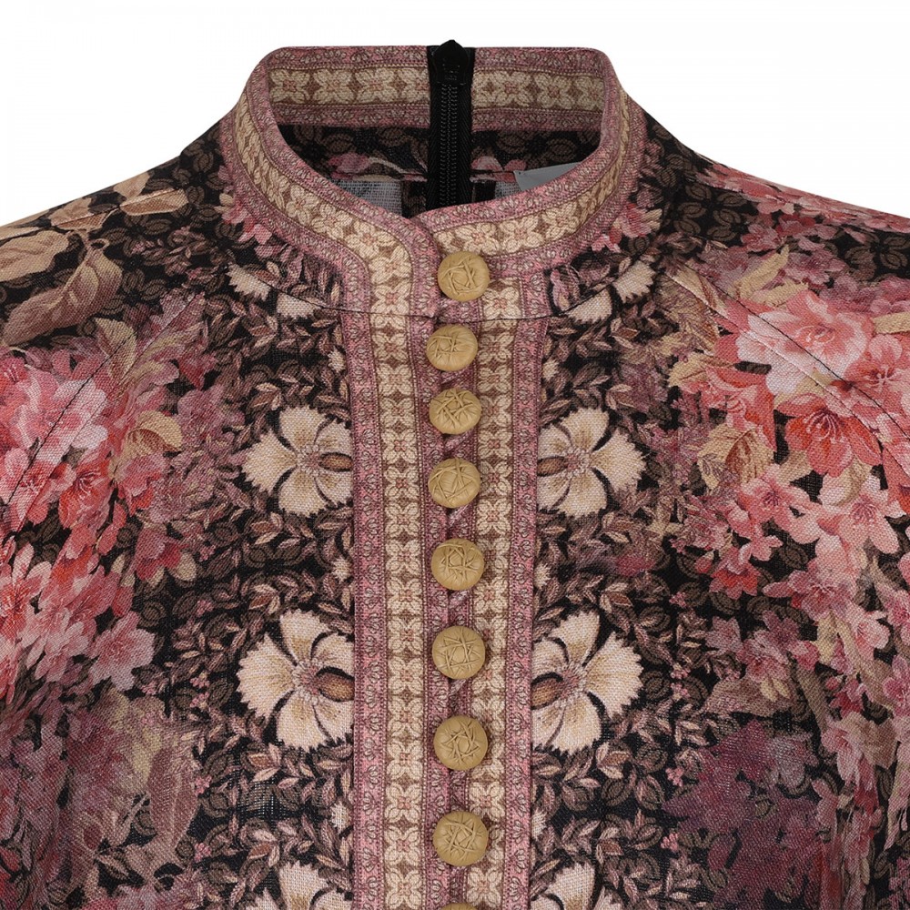 Illuminate buttoned midi dress