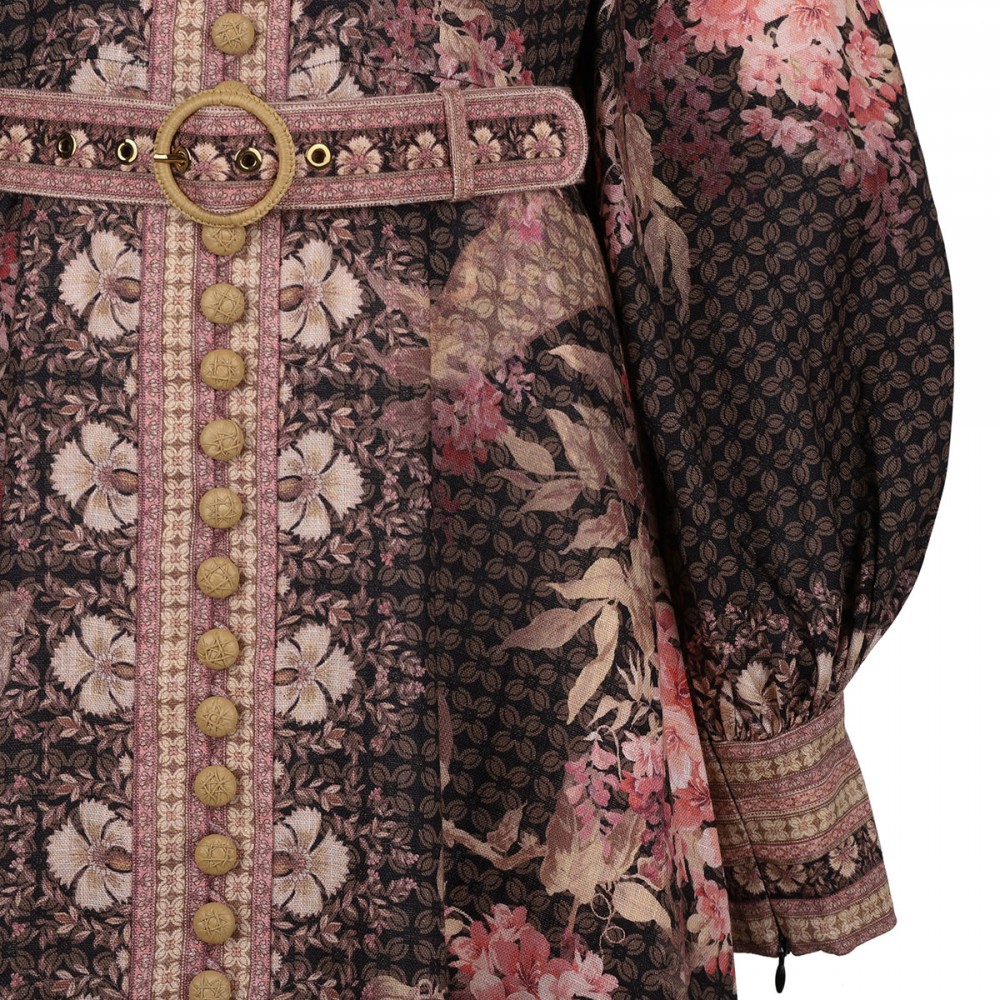 Illuminate buttoned midi dress