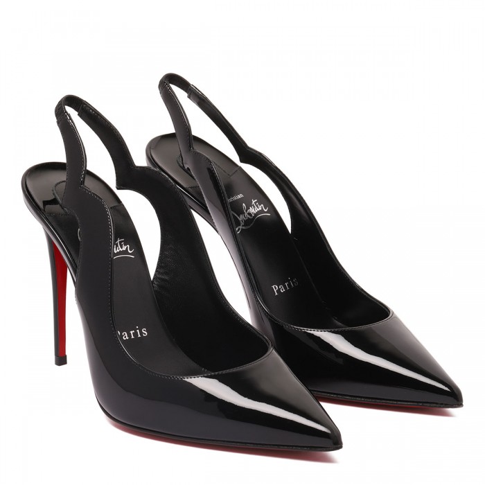 Hot Chick 100 patent slingback pumps