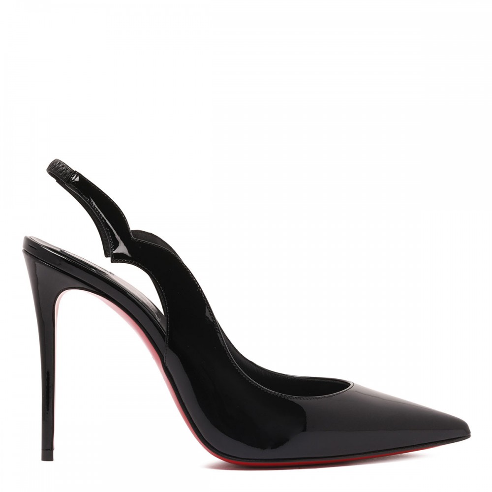 Hot Chick 100 patent slingback pumps