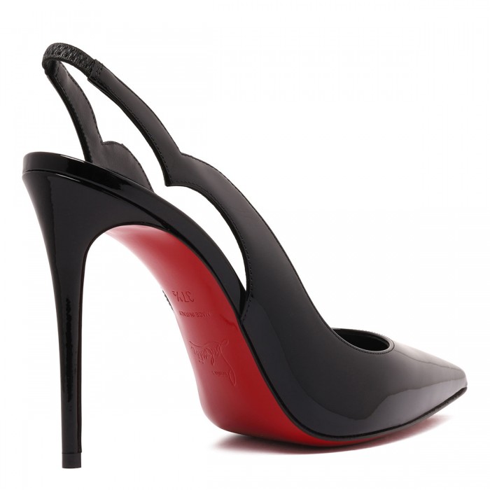 Hot Chick 100 patent slingback pumps