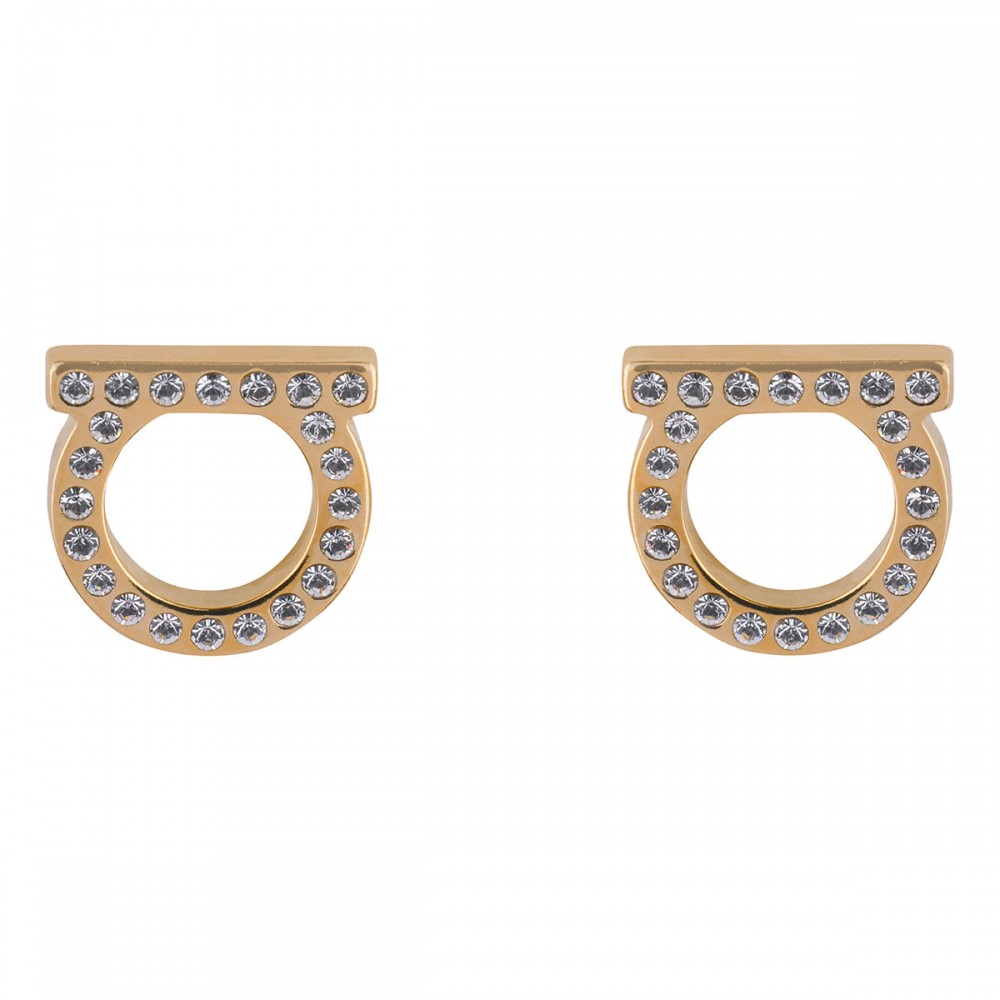 Gancini L crystals earrings