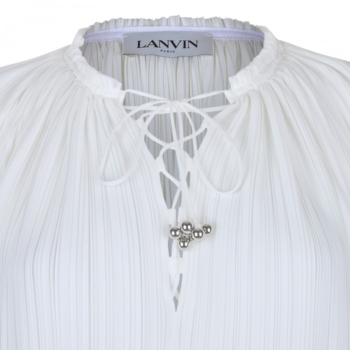 Off-white pleated blouse