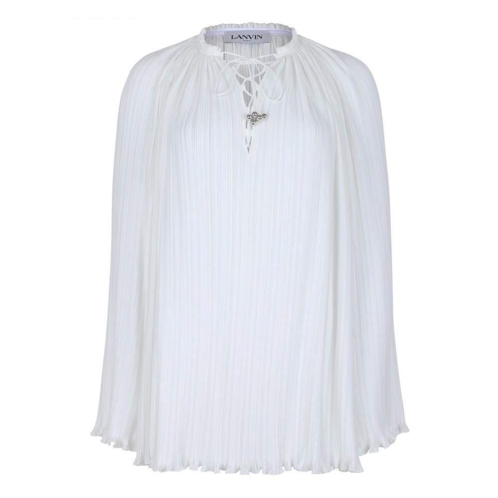 Off-white pleated blouse