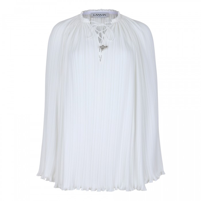 Off-white pleated blouse