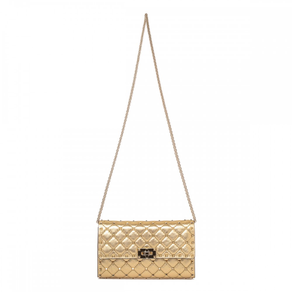 Rockstud spike crossbody clutch bag