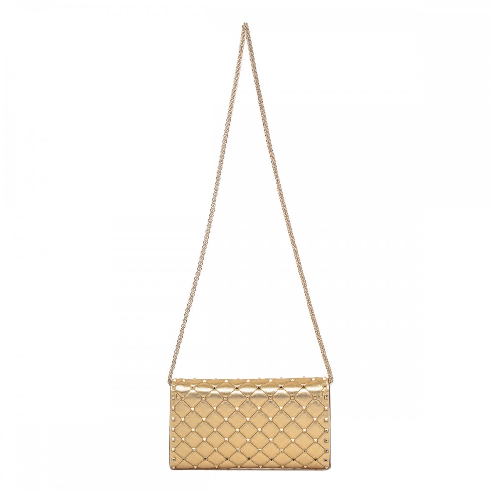 Rockstud spike crossbody clutch bag