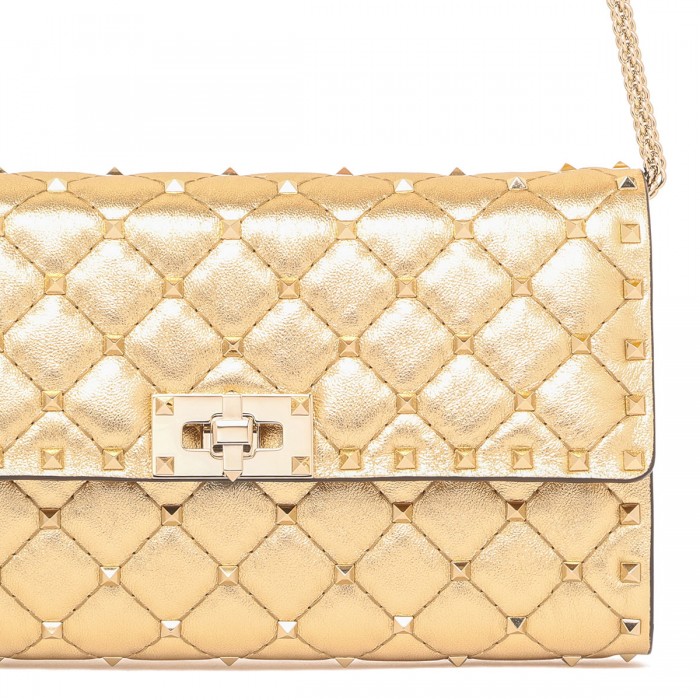 Rockstud spike crossbody clutch bag