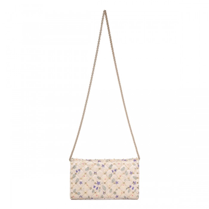 Rockstud spike crossbody clutch bag