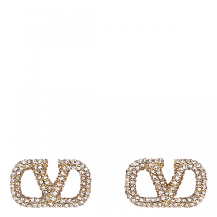 VLogo signature crystal earrings