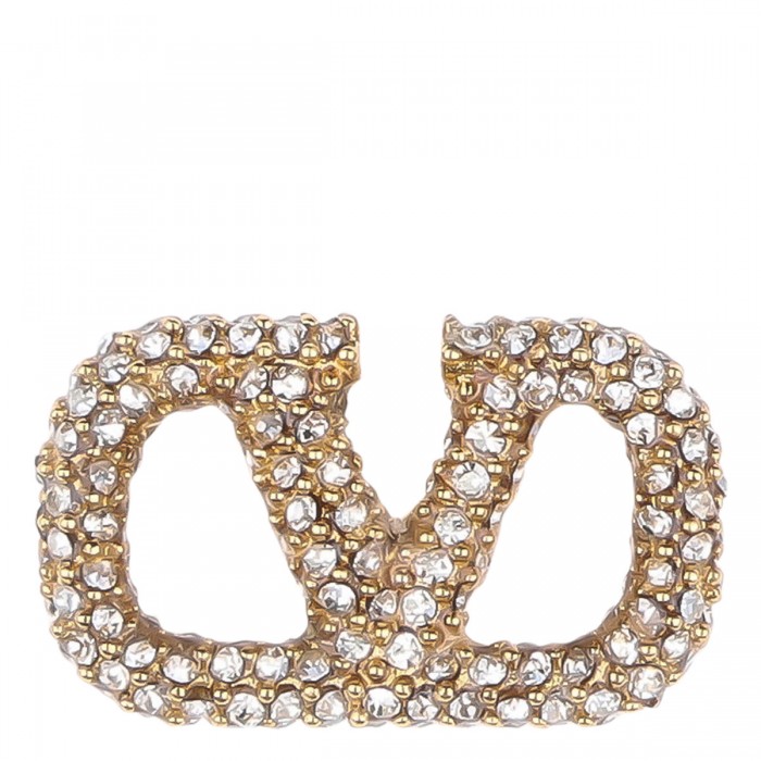 VLogo signature crystal earrings